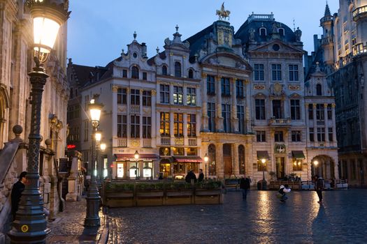 Ornate buildings of Grand Place, Brussels, Belgium