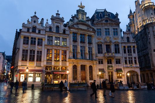 Ornate buildings of Grand Place, Brussels, Belgium