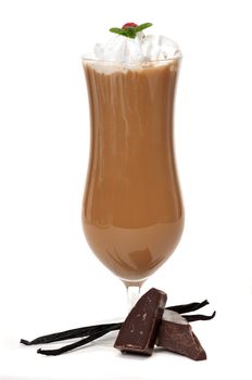 Coffee, chocolate and vanilla drink