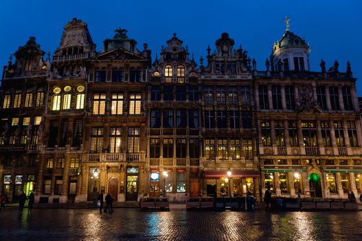 Ornate buildings of Grand Place, Brussels, Belgium