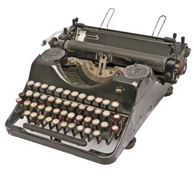 still acting old-time typewriter of the black colour