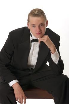 A young man with tuxedo