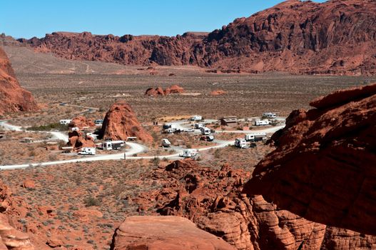 Camping at Valley of Fire National Park  Nevada