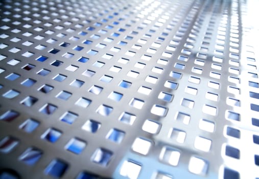 Metal details of an interior of modern office building