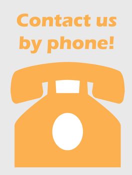 Phone contact vector abstract art illustration concept
