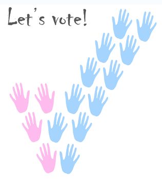 Voting hands vector image