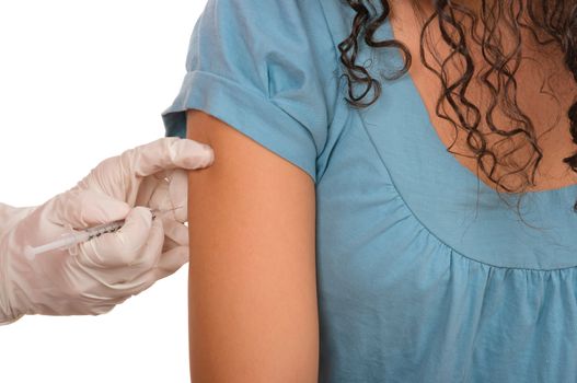 Giving a flu or allergy shot