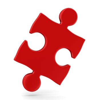 Puzzle on white background. Isolated 3D image