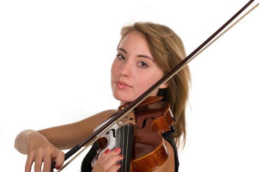 Girl playing violin. 