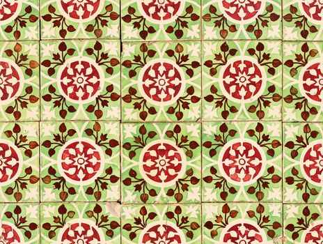 handmade Portuguese green glazed tiles