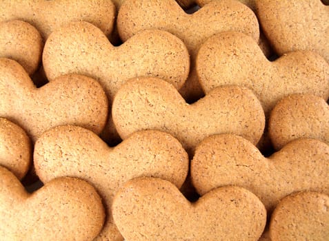 Fresh and tasty gingerbread hearts