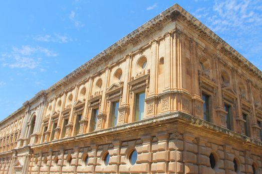 View on Carlos V Palace in Granada