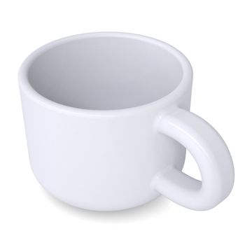White coffee mug. Isolated render on a white background