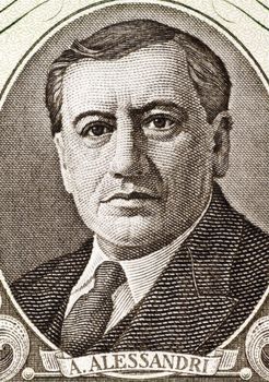 Arturo Alessandri (1868-1950) on 50 Escudos 1964 Banknote from Chile. Chilean politician who served twice as the President of Chile.