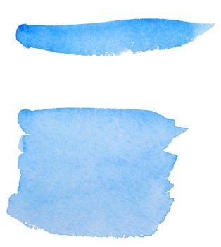 An image of light blue aquarelle paint