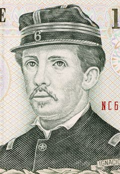 Ignacio Carrera Pinto (1848-1882) on 1000 Pesos 2007 Banknote from Chile. Chilean hero of the War of the Pacific.