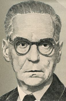 Ivo Andric (1892-1975) on 10 Million Dinara 1994 Banknote from Yugoslavia. Novelist, short story writer, and the 1961 nobel prize winner in literature.