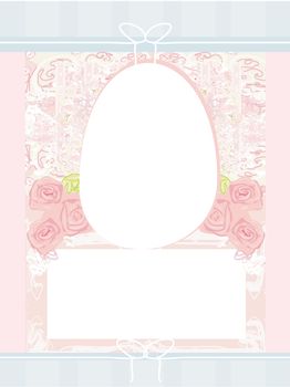 Easter Egg On Grunge Background