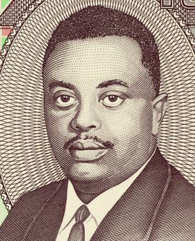 Prince Louis Rwagasore (1932-1961) on 100 Francs 2010 Banknote from Burundi. Burundi's national and independence hero.