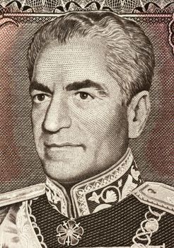 Reza Shah Pahlavi (1878-1844) on 20 Rials 1974 Banknote from Iran. Shah of the Imperial State of Iran during 1925-1841.