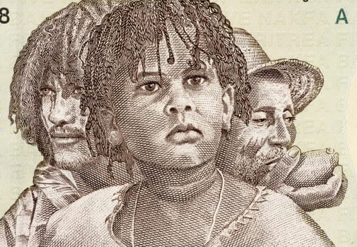 Three Generations of Eritreans on 5 Nakfa 1997 Banknote from Eritrea.
