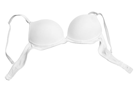 White female bra isolated on white background