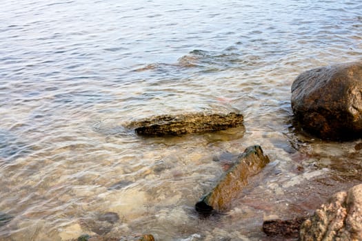 Several stones in the water
