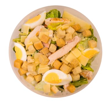 Lunch salad, isolated against background