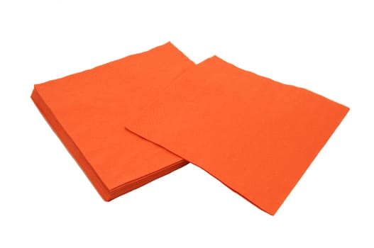 some red tissue paper on white background