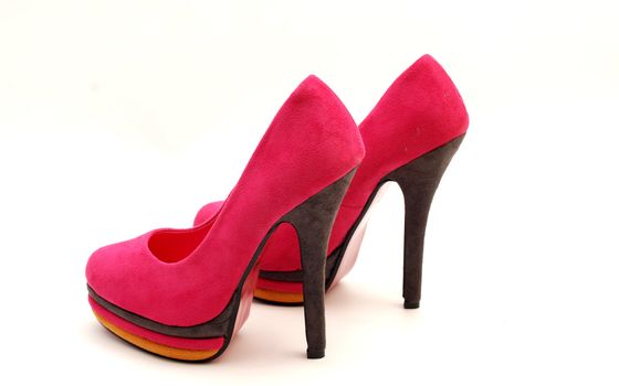 pink  high heel women shoes