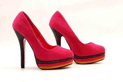 pink  high heel women shoes