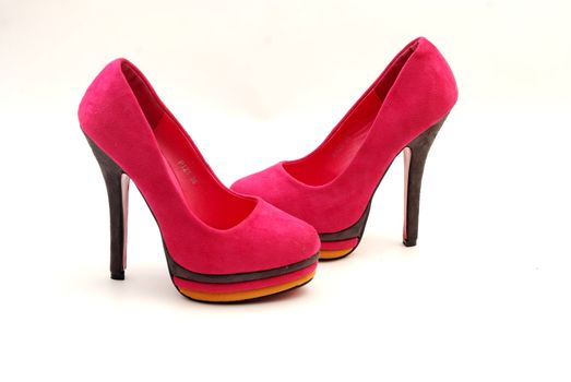 pink  high heel women shoes