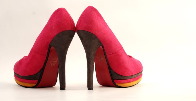 pink  high heel women shoes