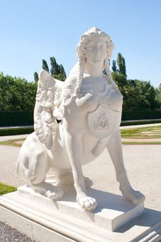 Sphinx statue near Belvedere Palace, Vienna, Austria