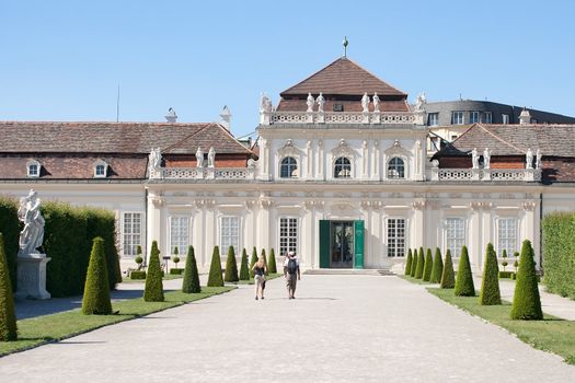Summer shot of Belvedere Castle in Vienna, Austria