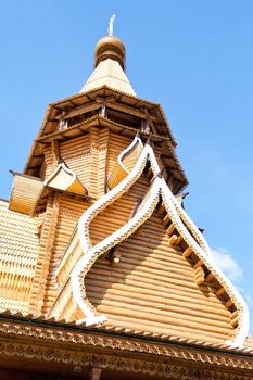 Wooden chapel in the Izmailovsky Kremlin, Moscow, Russia