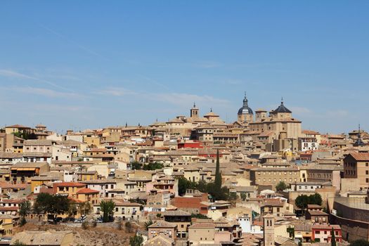 Toledo, Spain, panoramic view on city at sunny day