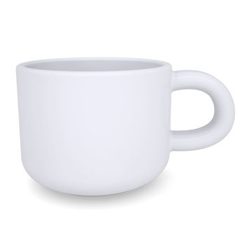White coffee mug. Isolated render on a white background