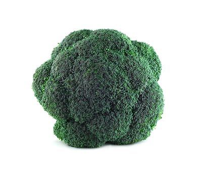 Fresh broccoli isolated on white background top view