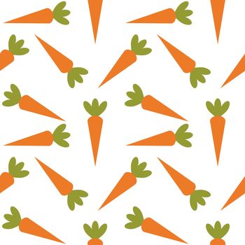 Illustration of lots of carrots as a seamless tile
