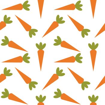 Illustration of lots of carrots as a seamless tile
