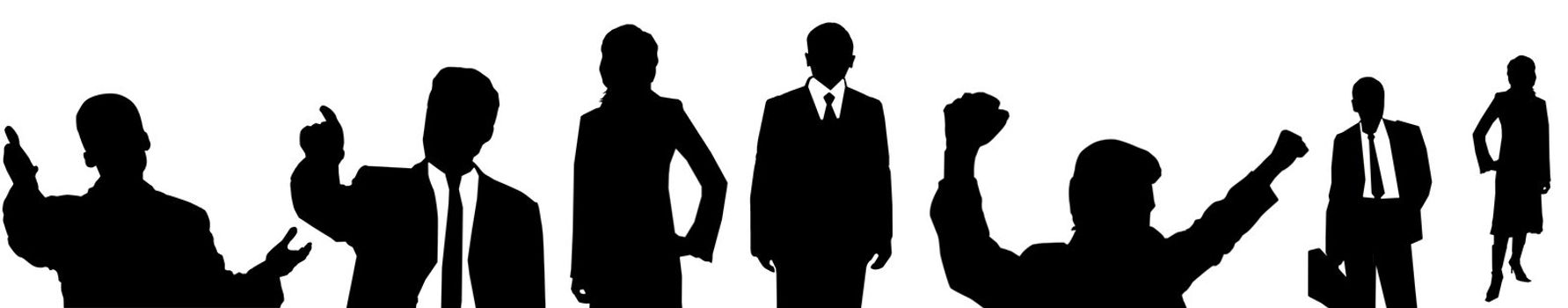 An image of silhouettes of managers