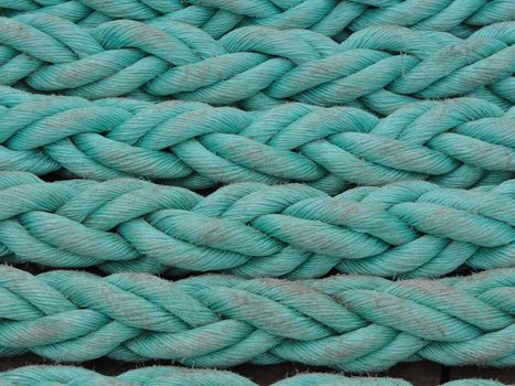 Close up photo of green nylon rope