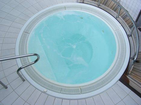 Photo of a round jacuzzi on a cruise ship