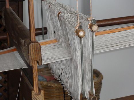 close up photo of a weaving machine