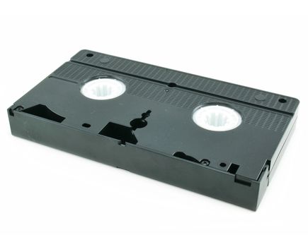 Old video cassette isolated on a white background