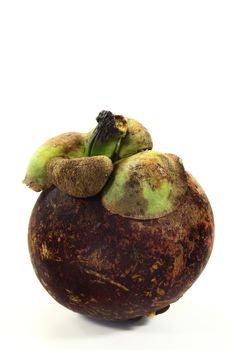 fresh mangosteen on a white background