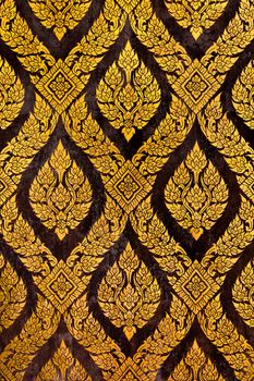 traditional thai style gold painting
