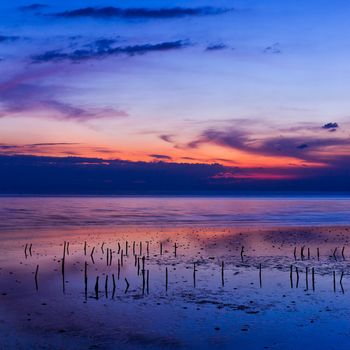 beautiful sea in twilight