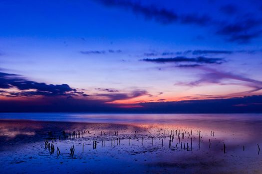 beautiful sea in twilight